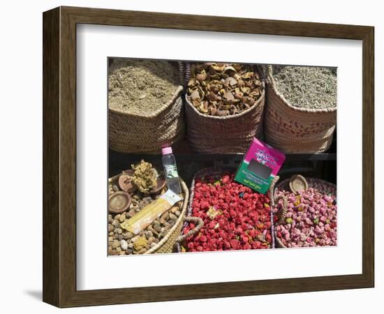 Spices for Sale, Souk in the Medina, Marrakech (Marrakesh), Morocco, North Africa-Nico Tondini-Framed Photographic Print