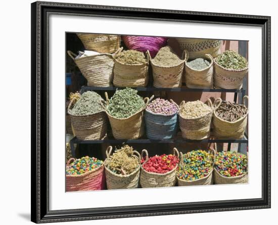 Spices for Sale, Souk in the Medina, Marrakech (Marrakesh), Morocco-Nico Tondini-Framed Photographic Print