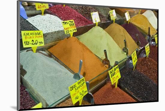 Spices for Sale, Spice Bazaar, Istanbul, Turkey, Western Asia-Martin Child-Mounted Photographic Print