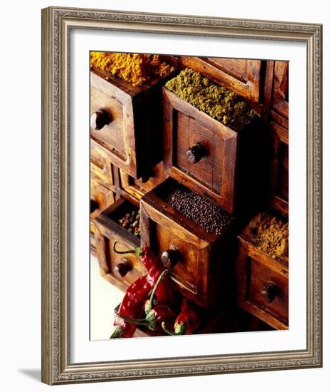 Spices in Drawers-Philip Wilkins-Framed Art Print