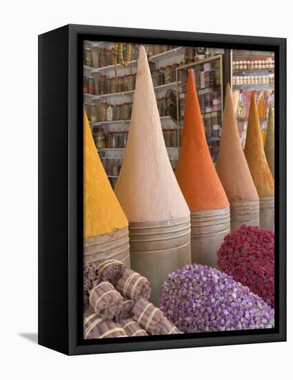 Spices in Market, Mellah District, Marrakesh, Morocco-Gavin Hellier-Framed Premier Image Canvas