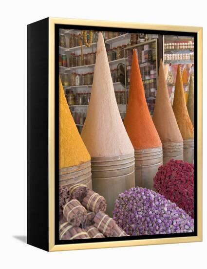 Spices in Market, Mellah District, Marrakesh, Morocco-Gavin Hellier-Framed Premier Image Canvas