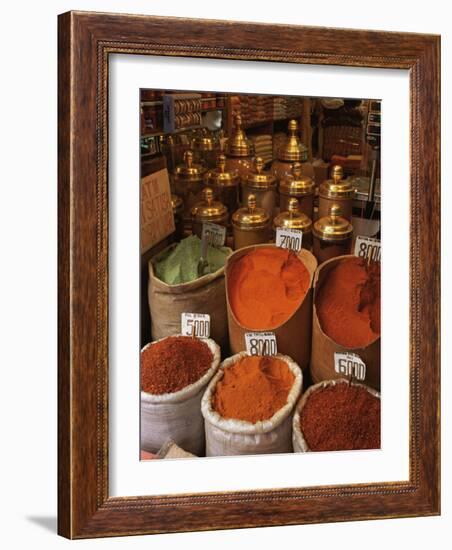 Spices in the Market, Istanbul, Turkey, Europe-Woolfitt Adam-Framed Photographic Print