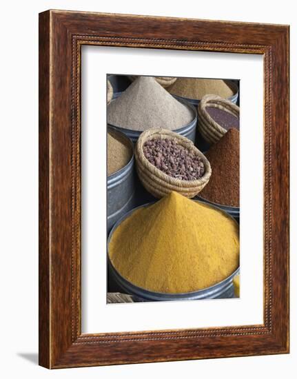 Spices in the Souk, Marrakech, Morocco, North Africa, Africa-Stuart Black-Framed Photographic Print