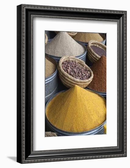 Spices in the Souk, Marrakech, Morocco, North Africa, Africa-Stuart Black-Framed Photographic Print