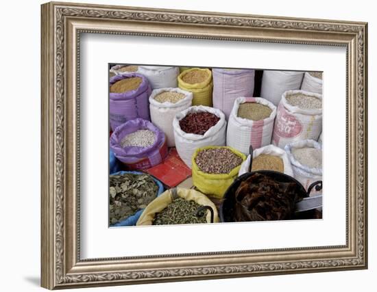 Spices in the Souks in the Medina, Marrakesh, Morocco, North Africa, Africa-Jean-Pierre De Mann-Framed Photographic Print