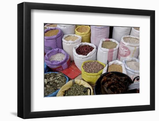 Spices in the Souks in the Medina, Marrakesh, Morocco, North Africa, Africa-Jean-Pierre De Mann-Framed Photographic Print