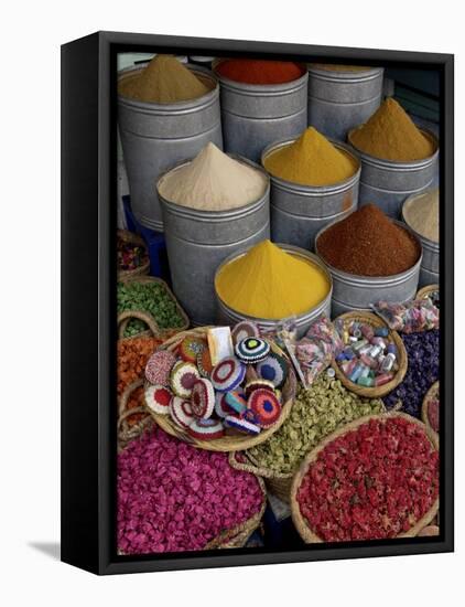 Spices in the Souks in the Medina, Marrakesh, Morroco, North Africa, Africa-De Mann Jean-Pierre-Framed Premier Image Canvas