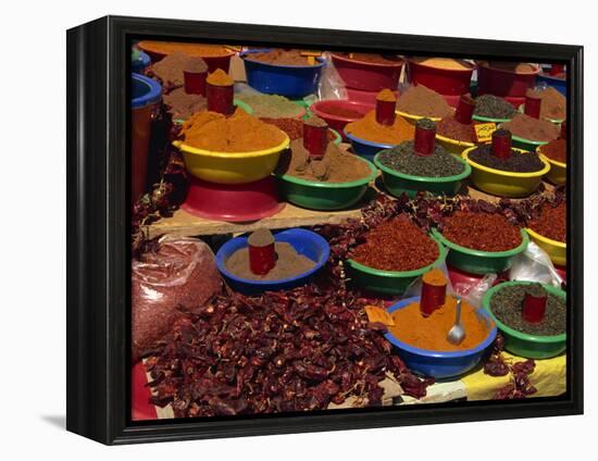 Spices on Sale in Market, Tunisia, North Africa, Africa-Lightfoot Jeremy-Framed Premier Image Canvas