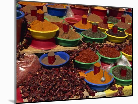 Spices on Sale in Market, Tunisia, North Africa, Africa-Lightfoot Jeremy-Mounted Photographic Print