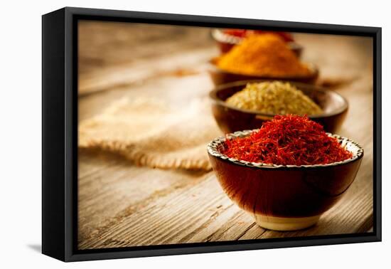Spices: Saffron, Turmeric, Curry-Subbotina Anna-Framed Premier Image Canvas