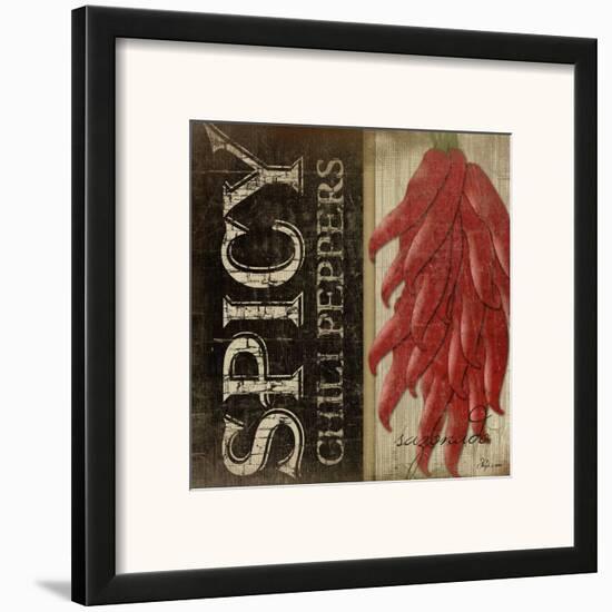Spicy Chili Peppers-Jennifer Pugh-Framed Art Print
