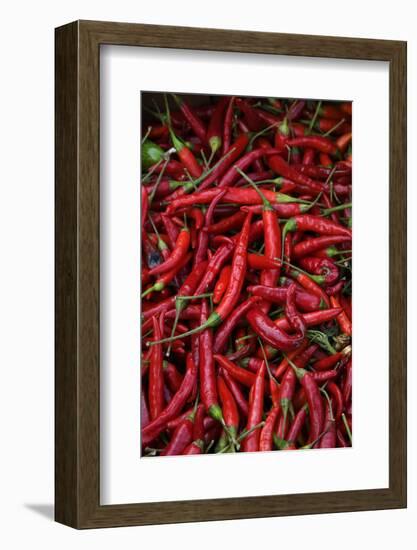 Spicy Hot Red Cayenne Chili Peppers-William Perry-Framed Photographic Print