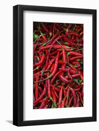 Spicy Hot Red Cayenne Chili Peppers-William Perry-Framed Photographic Print