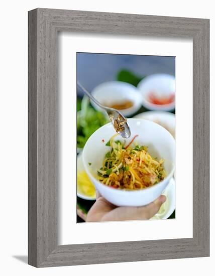 Spicy salad, Vietnamese food, Vietnam, Indochina, Southeast Asia, Asia-Alex Robinson-Framed Photographic Print