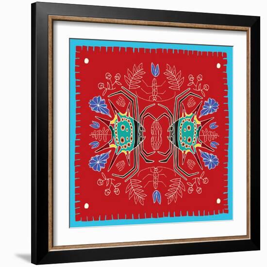 Spider, Banded Garden Spider-Belen Mena-Framed Giclee Print