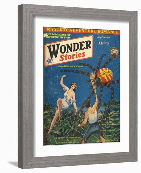 'Spider Island'-Frank R Paul-Framed Art Print