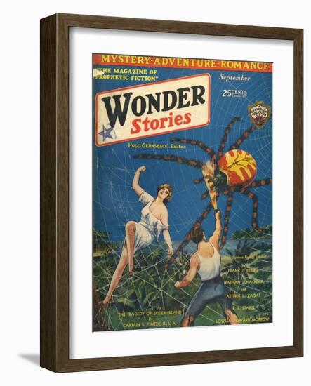 'Spider Island'-Frank R Paul-Framed Art Print