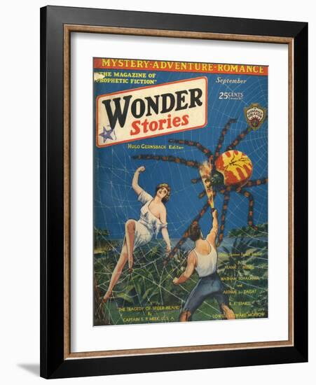 'Spider Island'-Frank R Paul-Framed Art Print