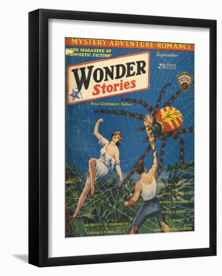 'Spider Island'-Frank R Paul-Framed Art Print