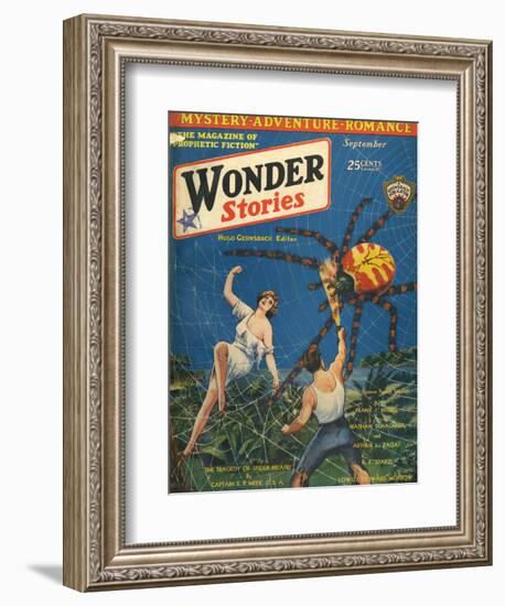 'Spider Island'-Frank R Paul-Framed Art Print