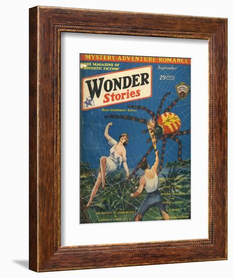 'Spider Island'-Frank R Paul-Framed Art Print