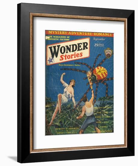 'Spider Island'-Frank R Paul-Framed Art Print