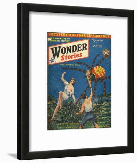 'Spider Island'-Frank R Paul-Framed Art Print