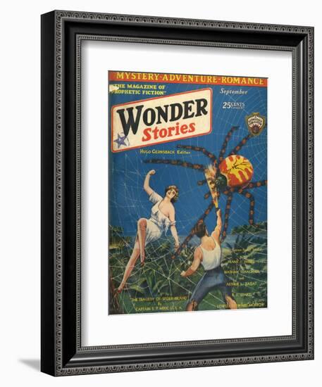 'Spider Island'-Frank R Paul-Framed Art Print