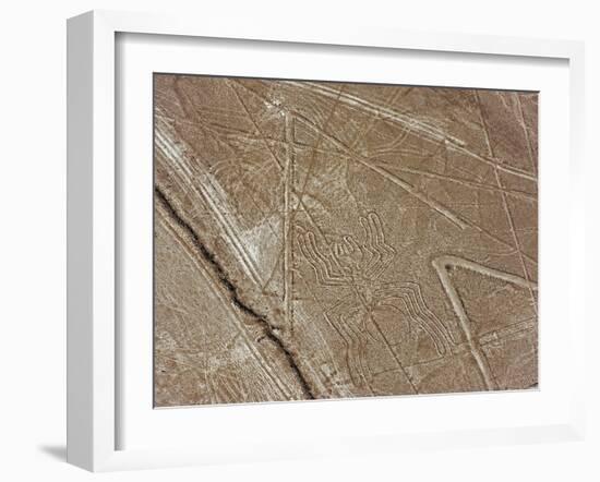 Spider, Lines and Geoglyphs of Nasca, UNESCO World Heritage Site, Peru, South America-Christian Kober-Framed Photographic Print