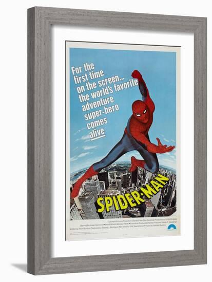Spider-Man, Nicholas Hammond, 1977-null-Framed Premium Giclee Print