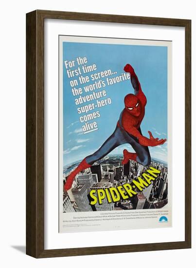 Spider-Man, Nicholas Hammond, 1977-null-Framed Premium Giclee Print