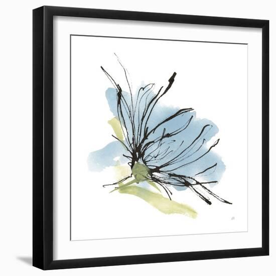 Spider Mum Blue I-Chris Paschke-Framed Art Print
