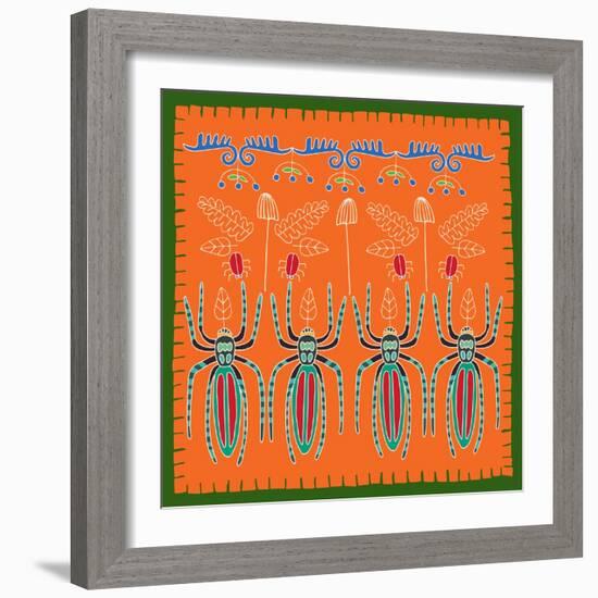 Spider, Peacock Spider-Belen Mena-Framed Giclee Print