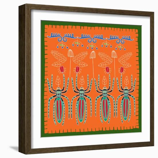 Spider, Peacock Spider-Belen Mena-Framed Giclee Print