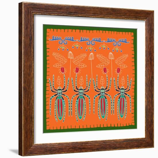 Spider, Peacock Spider-Belen Mena-Framed Giclee Print