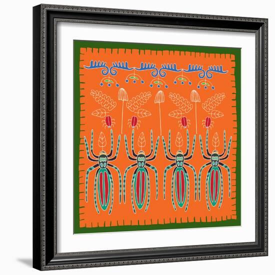 Spider, Peacock Spider-Belen Mena-Framed Giclee Print