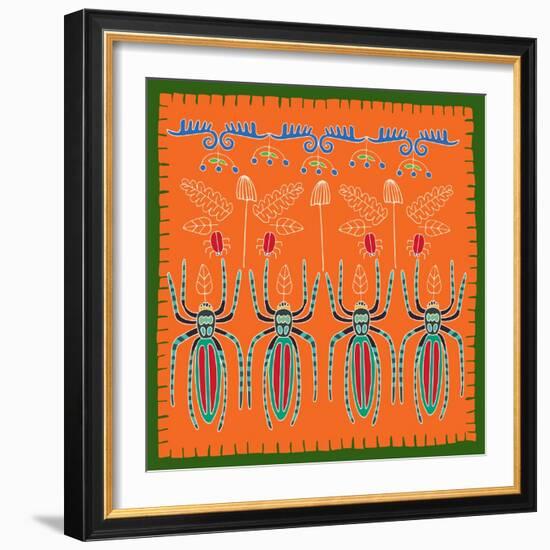 Spider, Peacock Spider-Belen Mena-Framed Giclee Print