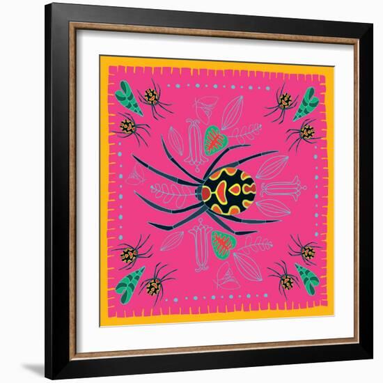 Spider, Pink Crab Spider-Belen Mena-Framed Giclee Print