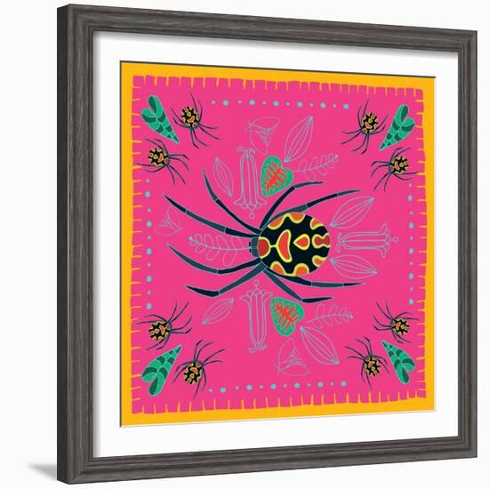 Spider, Pink Crab Spider-Belen Mena-Framed Giclee Print