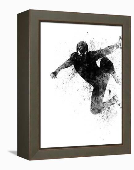 Spiderman Watercolor-Jack Hunter-Framed Stretched Canvas