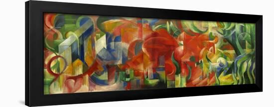 Spielende Formen,1914 Canvas,65,5 x 170 cm.-Franz Marc-Framed Giclee Print