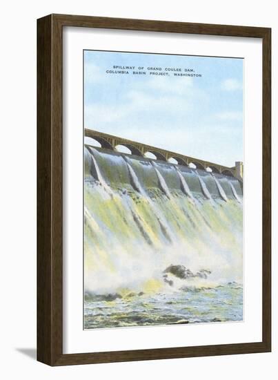 Spillway, Grand Coulee Dam, Washington-null-Framed Art Print
