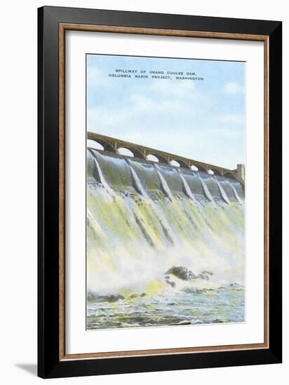 Spillway, Grand Coulee Dam, Washington-null-Framed Art Print