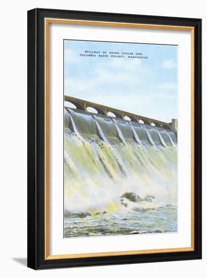 Spillway, Grand Coulee Dam, Washington-null-Framed Art Print