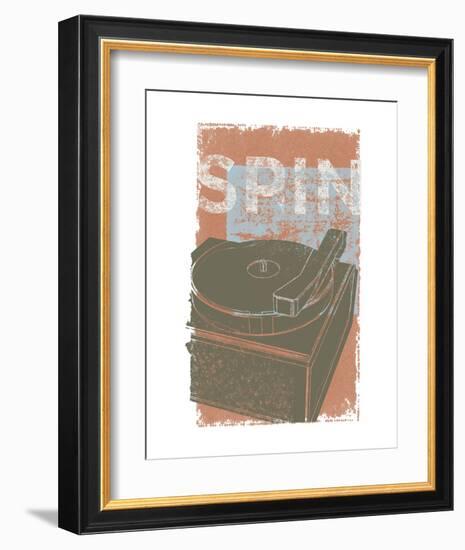 Spin-John W^ Golden-Framed Art Print