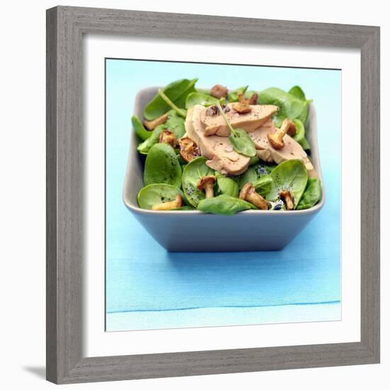 Spinach Salad with Goose Foie Gras and Chanterelles-Bernard Radvaner-Framed Photographic Print