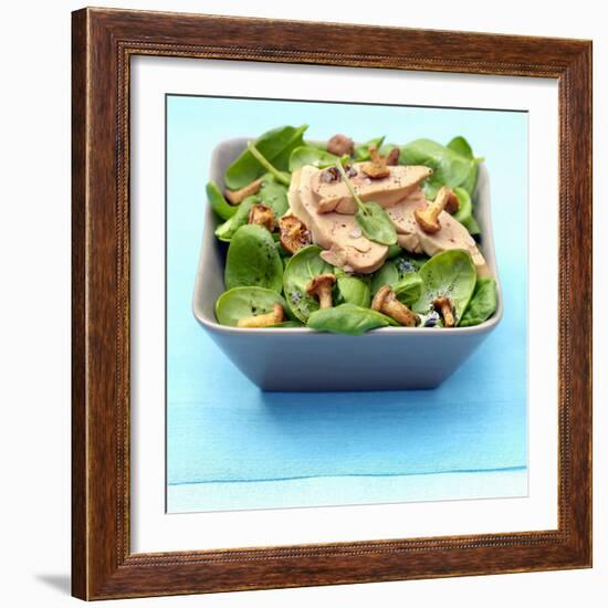 Spinach Salad with Goose Foie Gras and Chanterelles-Bernard Radvaner-Framed Photographic Print