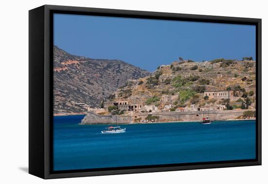 Spinalonga Island, Elounda, Mirabello Gulf, Lasithi, Crete, Greek Islands, Greece, Europe-Markus Lange-Framed Premier Image Canvas