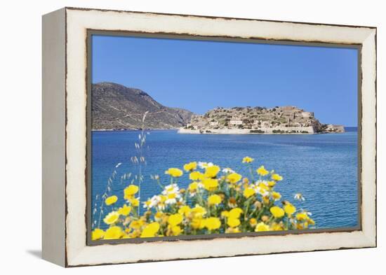 Spinalonga Island (Kalidon), Former Leper Colony, Gulf of Mirabello-Markus Lange-Framed Premier Image Canvas